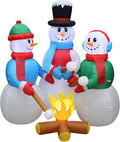 5 ft Inflatable Snowmen Roasting Marshmallows, Christmas outdoor decoration
