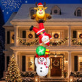 12 ft Hanging Inflatable Santa and Snowman, Christmas outdoor decoration