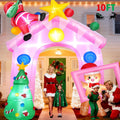 10 Ft Christmas Inflatable Archway with Photo Frame, Heavy Industry Windproof Holiday Entrance Decor w/9 LED